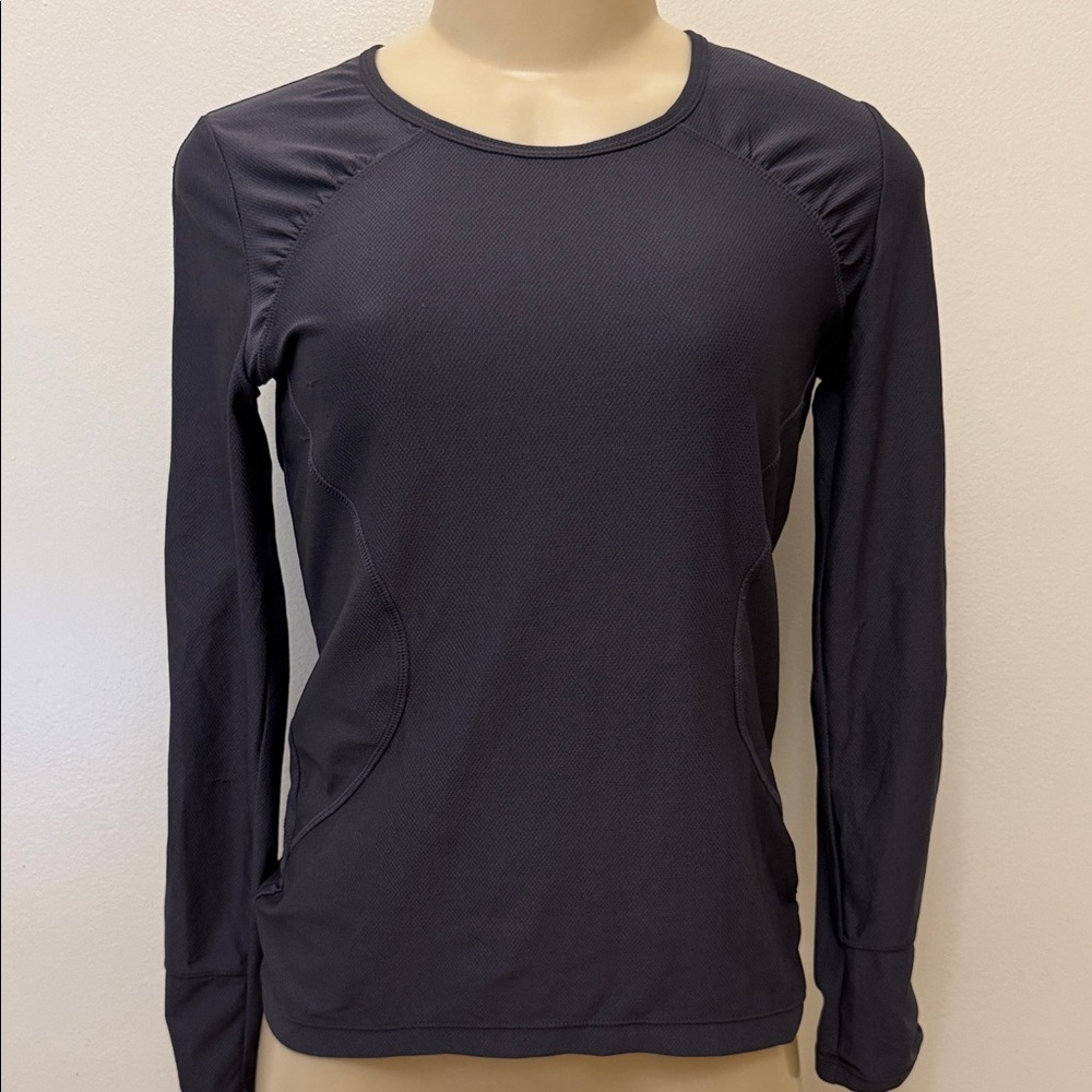 Athleta Top Charcoal Long Sleeve Top Size XS